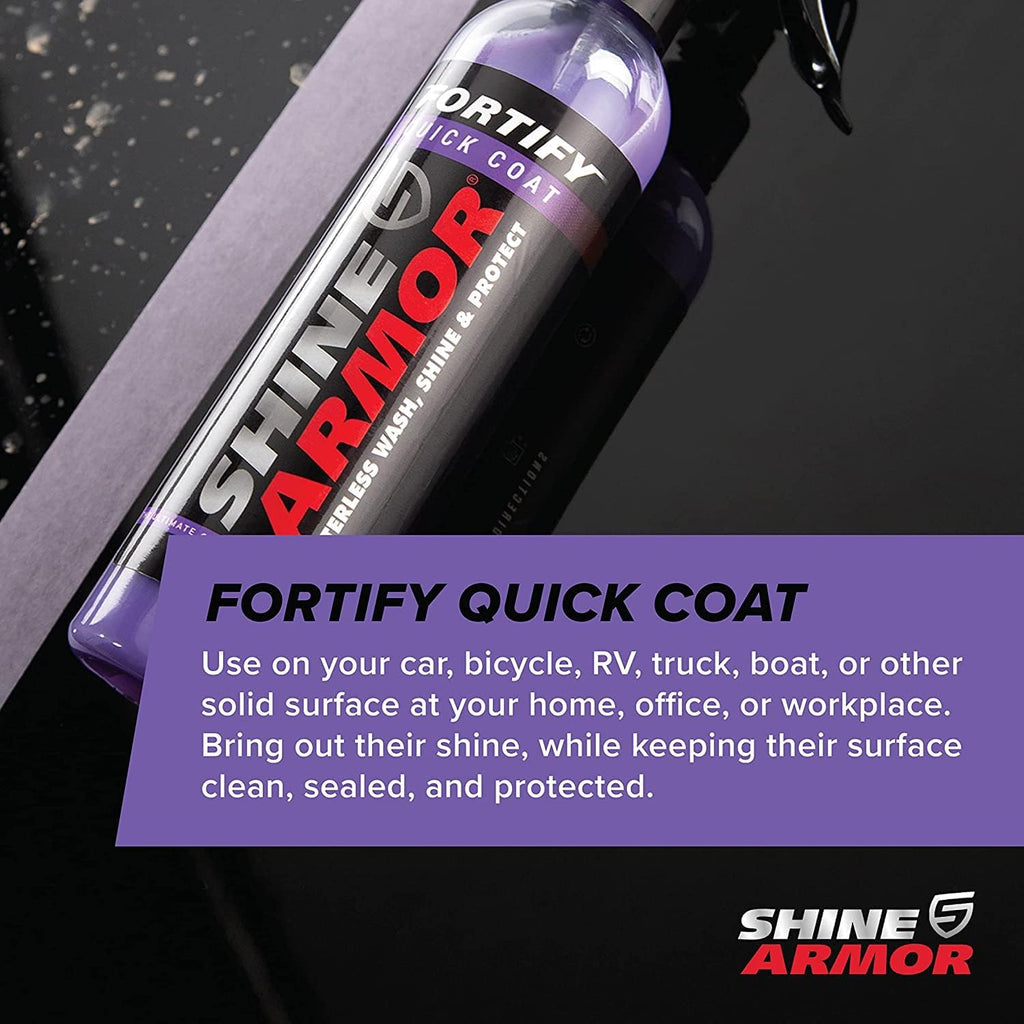 Shine Armor Fortify Quick Coat 3-in-1 Ceramic Car Wax Spray and Waterless Car Wash for Maximum Shine and Protection