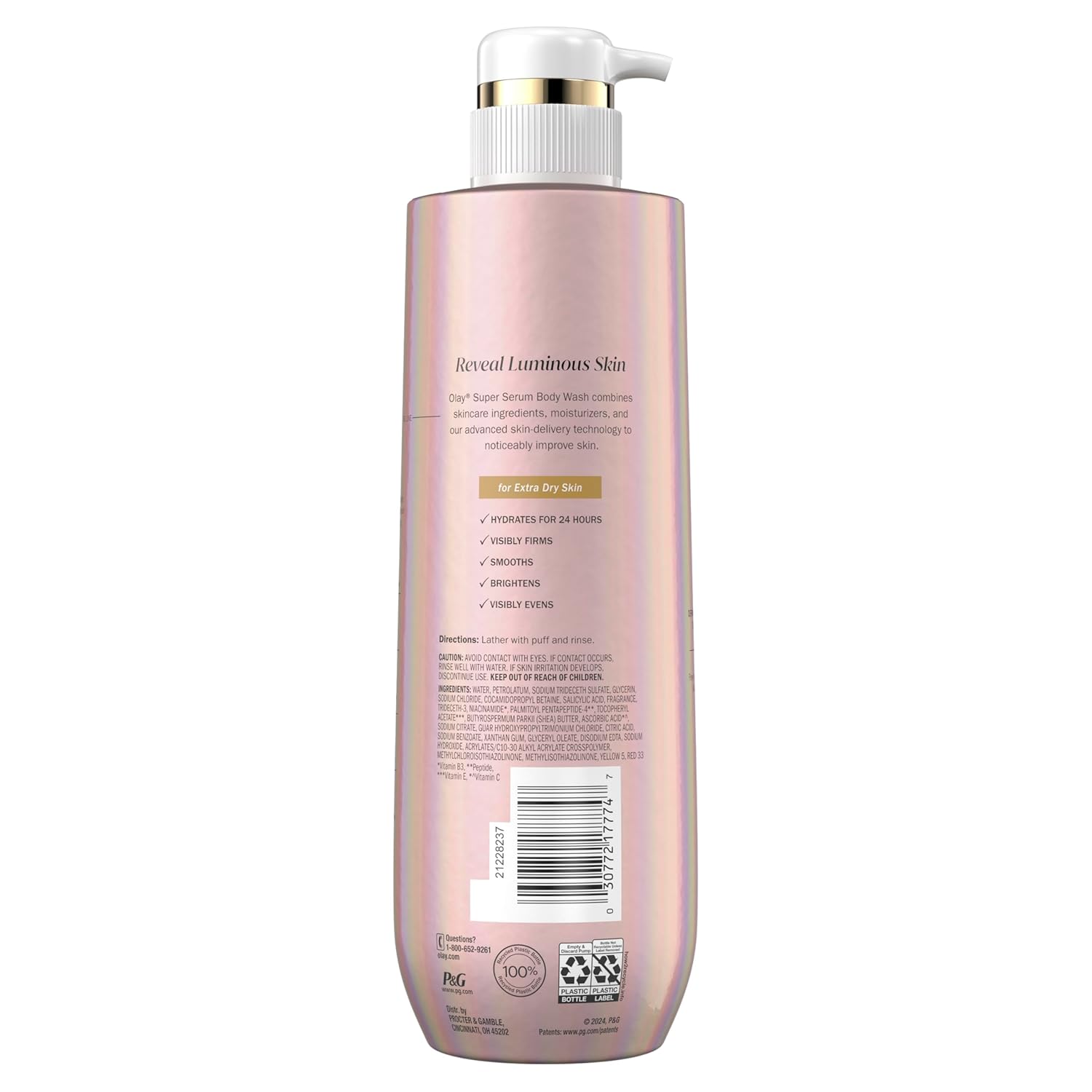 olay super serum body wash for extra dry skin 18.5 fl oz with 5+ ingredient serum complex