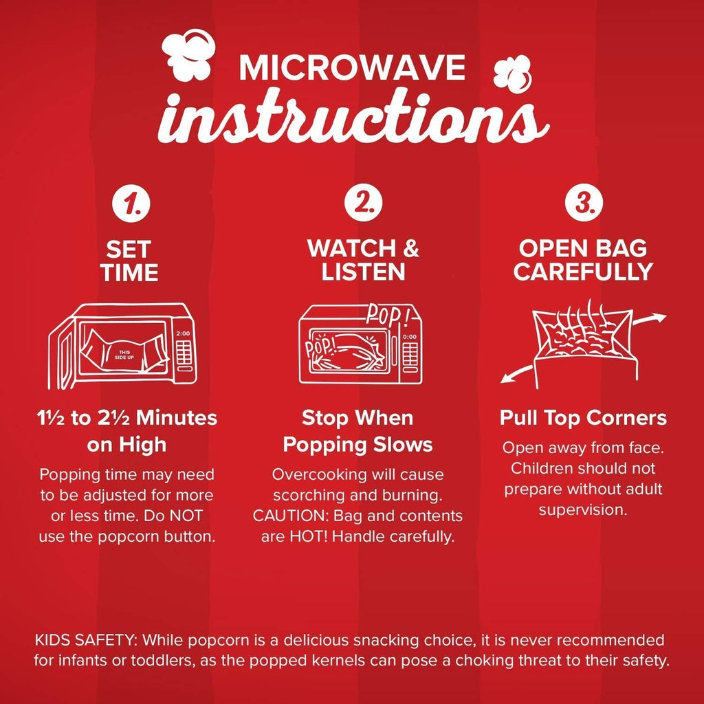 Orville Redenbacher's 3g Fiber Per Serving Microwave Popcorn, Movie Theater Butter Flavor, 3.29 oz, 24-Count