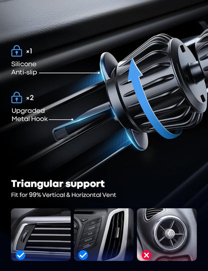 Lamicall for MagSafe Car Mount - [20 Super Magnets] Magnetic Car Phone Mount, Air Vent Phone Holder Car, Hands Free Cell Phone Holder Clip Car Accessories fit iPhone 17 16 15 14 13 Pro Plus Max
