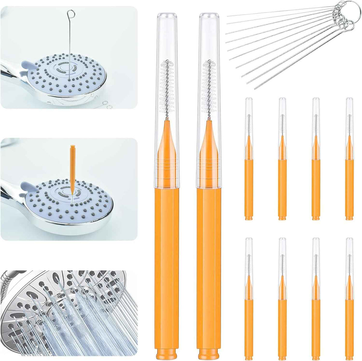 Shower Head Cleaning Brush Tool, Small Crevice Cleaning Brush Anti Clogging for Bathroom Pipe & Car Washers