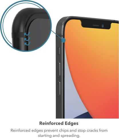 ZAGG Glass Elite VisionGuard+ Screen Protector - iPhone 12 Mini - Impact Protection, Scratch, Fingerprint, Smudge, InvisibleShield, Oil Resistant, Clear