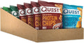 quest nutrition protein chips variety pack, 12-pack, bbq, cheddar, sour cream, high protein, low carb, 1.1 oz