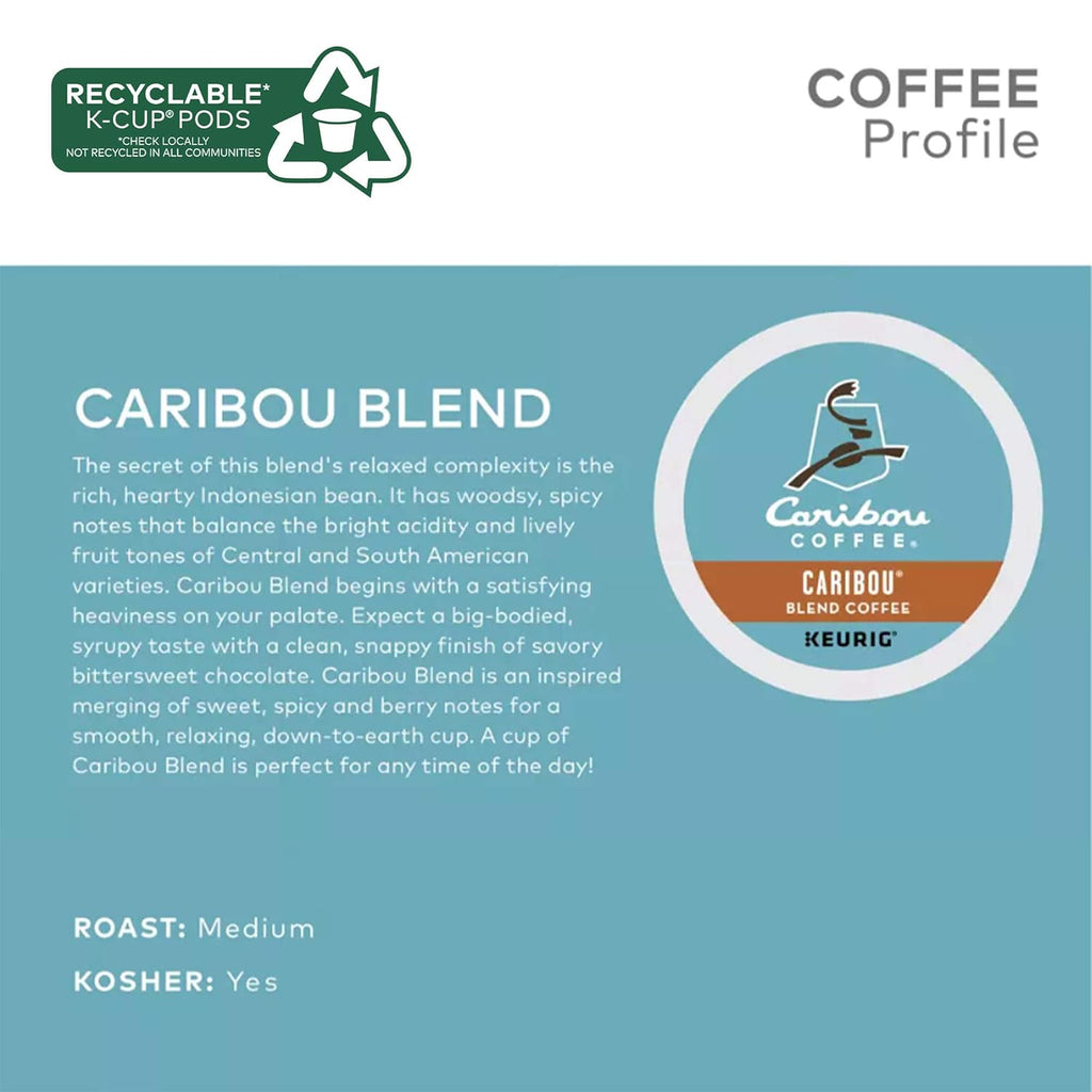 Caribou Coffee Caribou Blend Keurig Single-Serve K-Cup Pod, Medium Roast, 72 Count