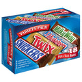 snickers, twix, milky way & 3 musketeers individually wrapped full-size milk chocolate candy bars bulk assortment 33.31 oz 18 bars