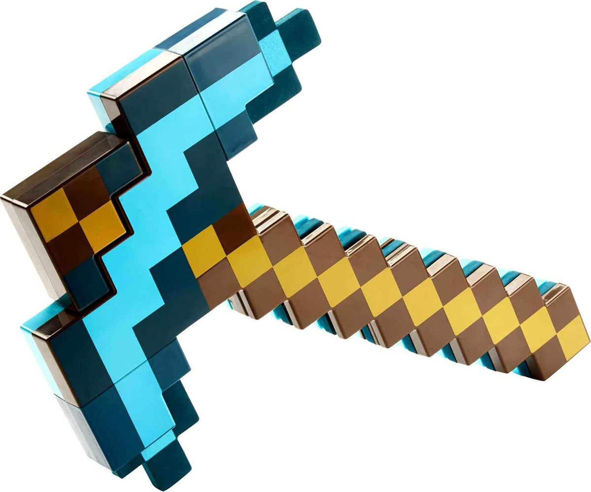 Mattel Minecraft Transforming Diamond Sword & Pick-Axe Kid-Sized 2-in-1 Toy Accessory for Role-Play & Costumes (Amazon Exclusive)