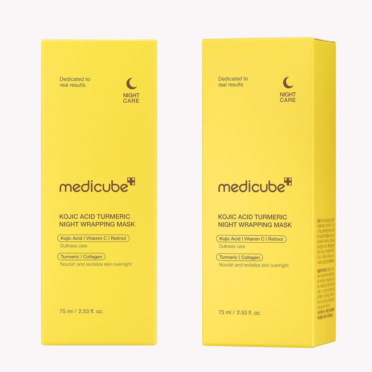 medicube Wrapping Mask Kojic Acid and Turmeric Overnight Peel Off Facial Mask, 2.53 fl.oz, Korean Skin Care