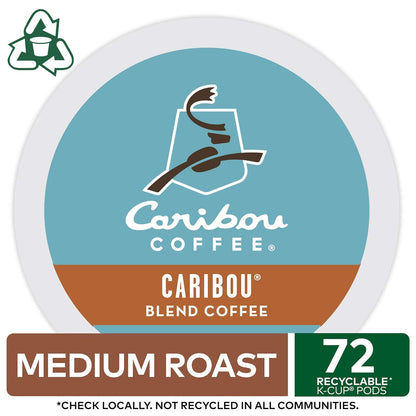 Caribou Coffee Caribou Blend Keurig Single-Serve K-Cup Pod, Medium Roast, 72 Count