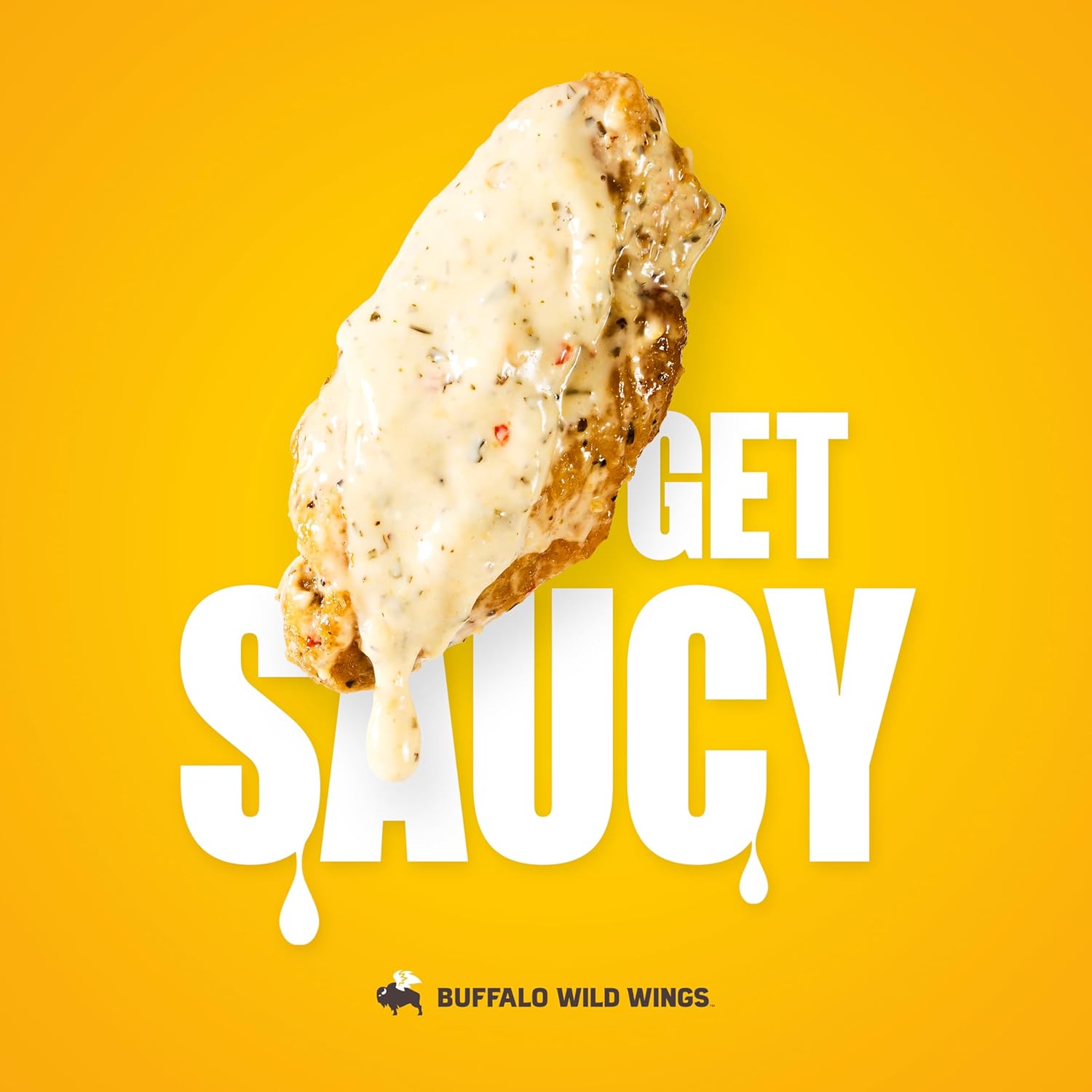 Buffalo Wild Wings Parmesan Garlic Sauce, 12 fl oz, Italian Herbs, Parmesan Cheese, Garlic, Dipping Sauce, Marinade, Topping, Seasoning