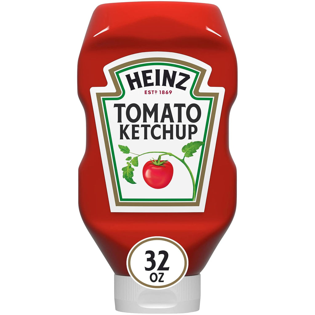 Heinz 32 oz Tomato Ketchup bottle, gluten-free, thick and rich, America's Favorite, squeezable
