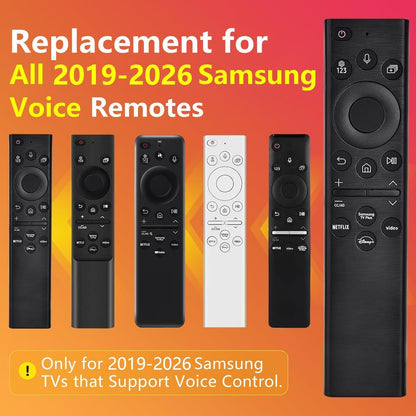 Replacement for Samsung TV Remote, for All 2019-2025 Samsung Remote Control for Smart TV with Voice Control. No Solarcell. 2-Year Warranty.