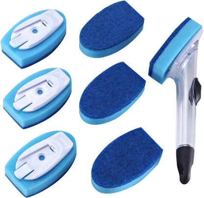 Dish wand with 7 pack dishwashing sponge refills for comfortable household cleaning and convenience