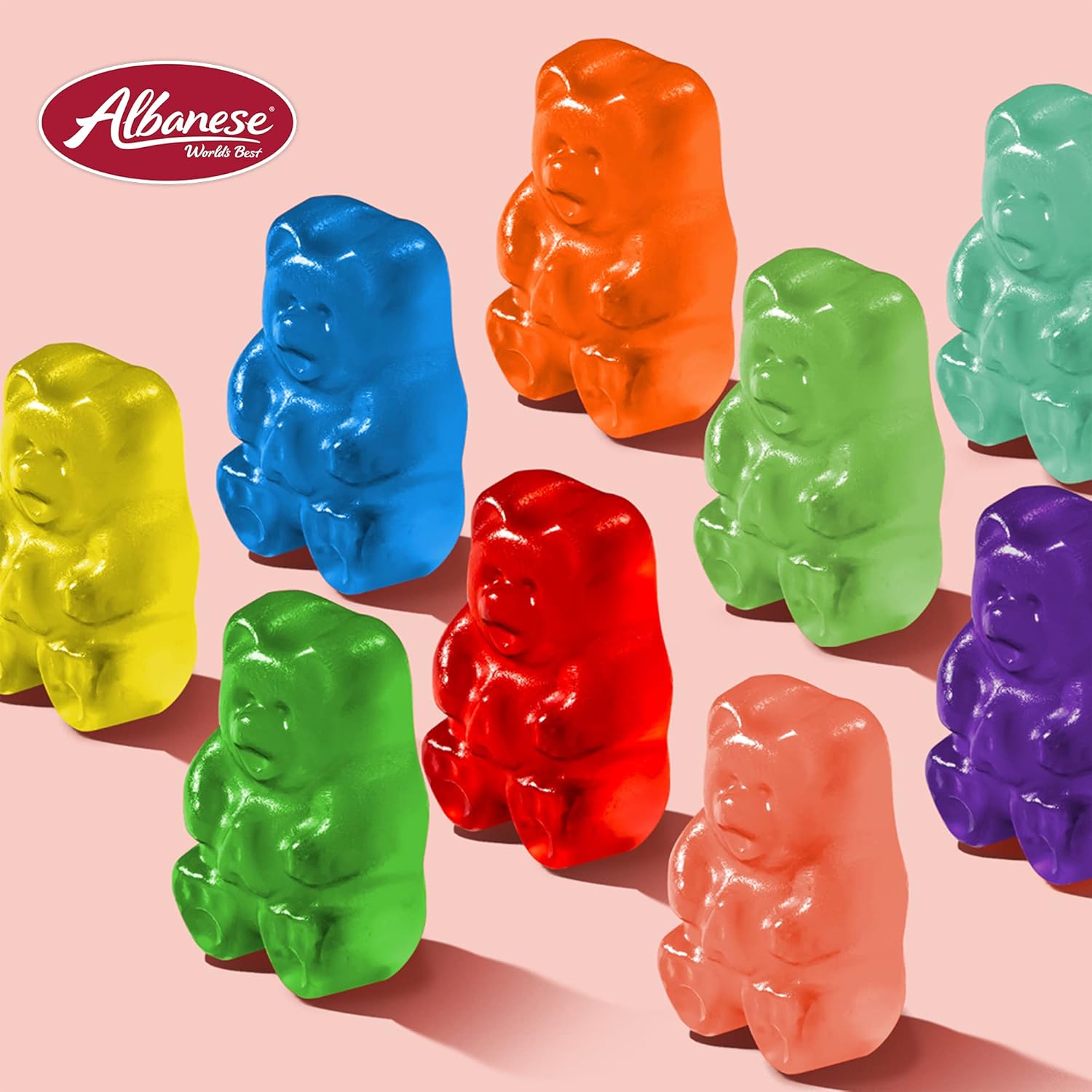 albanese 12 flavor gummi bears, 36oz bulk bag, soft & chewy, gluten-free & allergy friendly