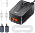 pawfly aquarium air pump oxygen pump for 10-200 gallon fish tanks buckets dual outlet