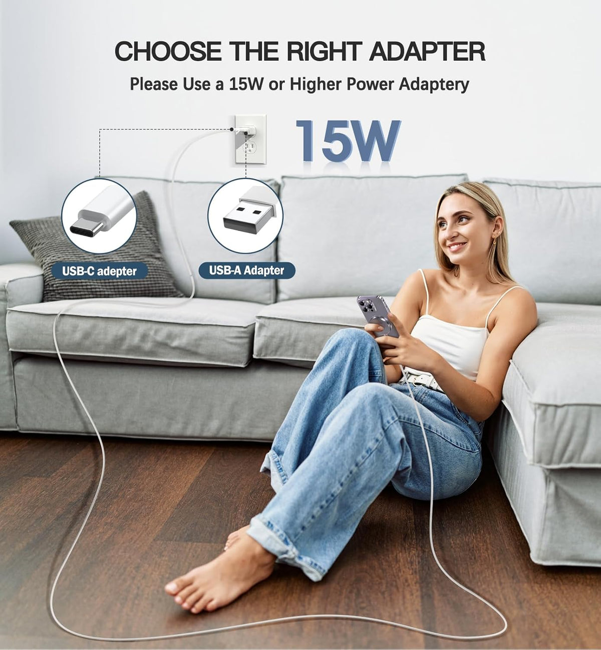 Magnetic Wireless Charger 15W Fast Mag Safe Charger for Cell iPhone 17 Pro Max/17 Pro/17 Air/17/16/15/14/13/12 Series 2 Pack Charging Pad for AirPods 3/2/Pro 2/Pro Mag-Safe Original Replacement