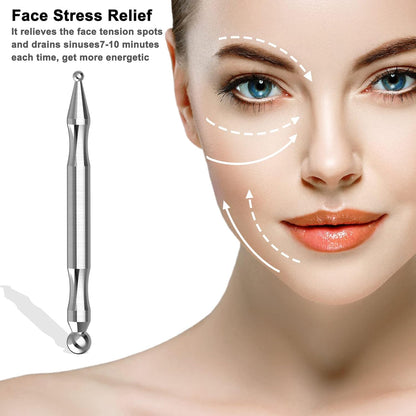 Acupuncture Pen, Facial Reflexology Tools Stainless Steel, Trigger Point Massager Tool, Deep Tissue Massage Tool