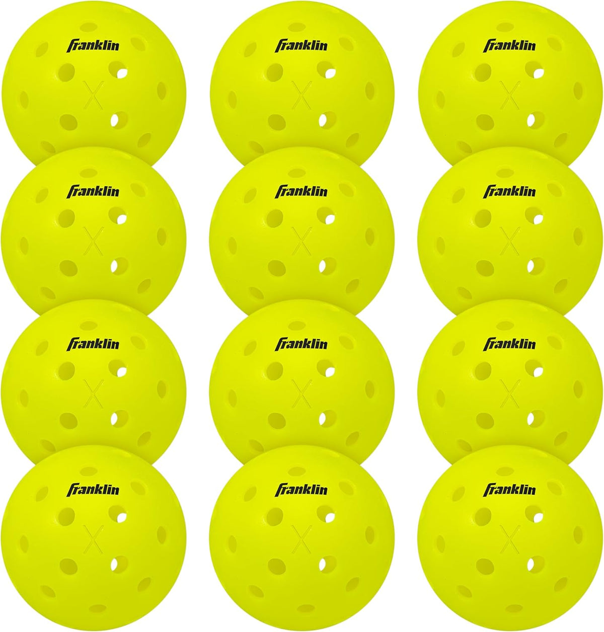 Franklin Sports X-40 Outdoor Pickleballs - Official Ball of USA Pickleball, APP Tour + US Open - Regulation Size