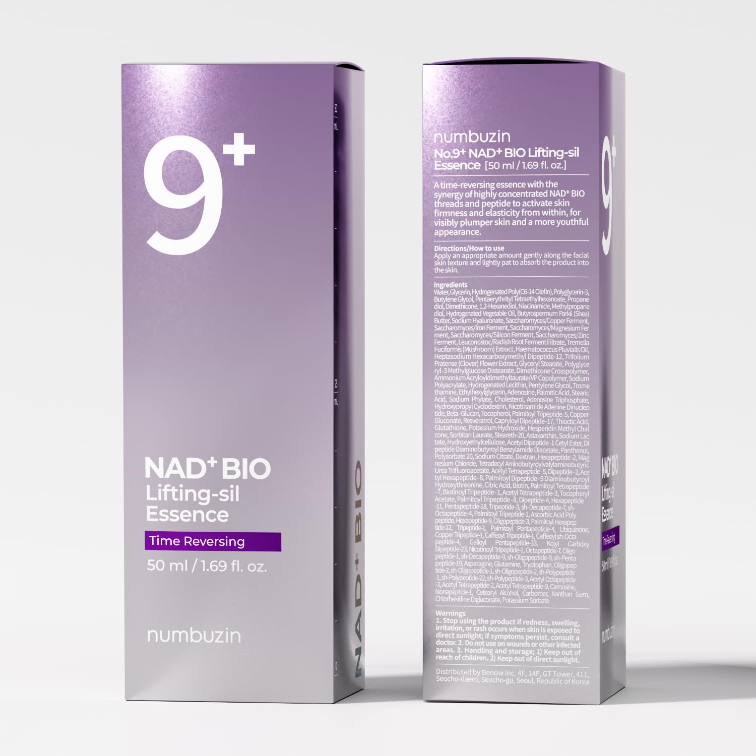 Numbuzin No.9 Essence | 1.69 fl oz NAD+ BIO Lifting Serum for Firming & Wrinkles