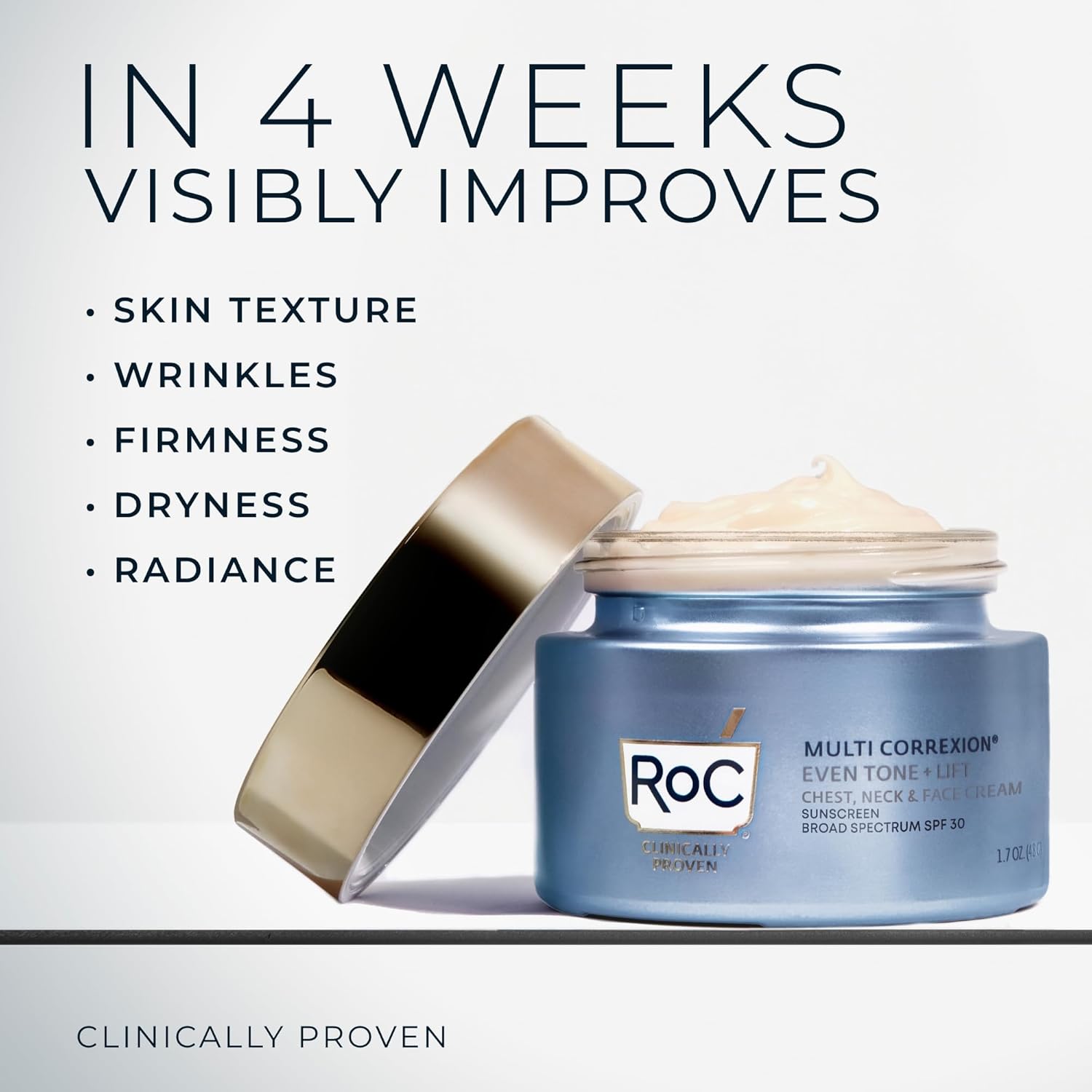 roc multi correction 5 in 1 anti-aging chest face neck moisturizer with spf 30 oil free 1.7 oz