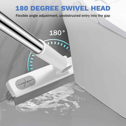 setsail grout cleaner brush long handle v-shaped floor scrub for bathroom tile kitchen garage