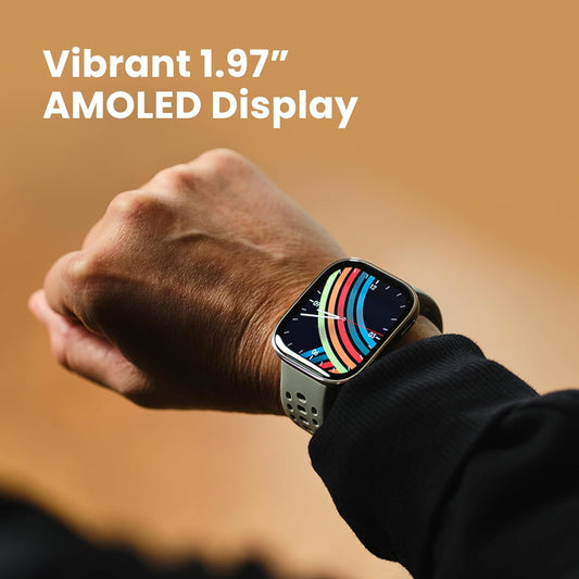 Amazfit Bip 6 Smart Watch 46mm, 14 Day Battery, 1.97" AMOLED Display, GPS & Free Maps, AI, Bluetooth Call & Text, Health, Fitness & Sleep Tracker, 140+ Workout Modes, 5 ATM Water-Resistance, Black