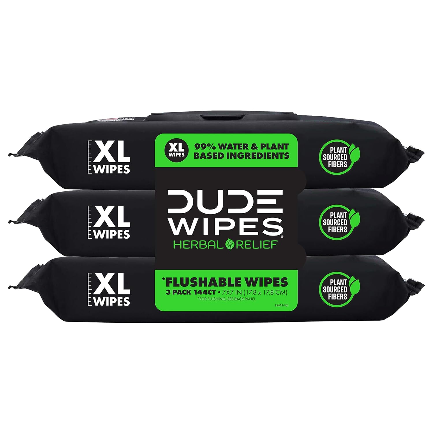 duke unscented extra-large adult wet wipes - 3 pack, 144 flushable wipes, septic and sewer safe