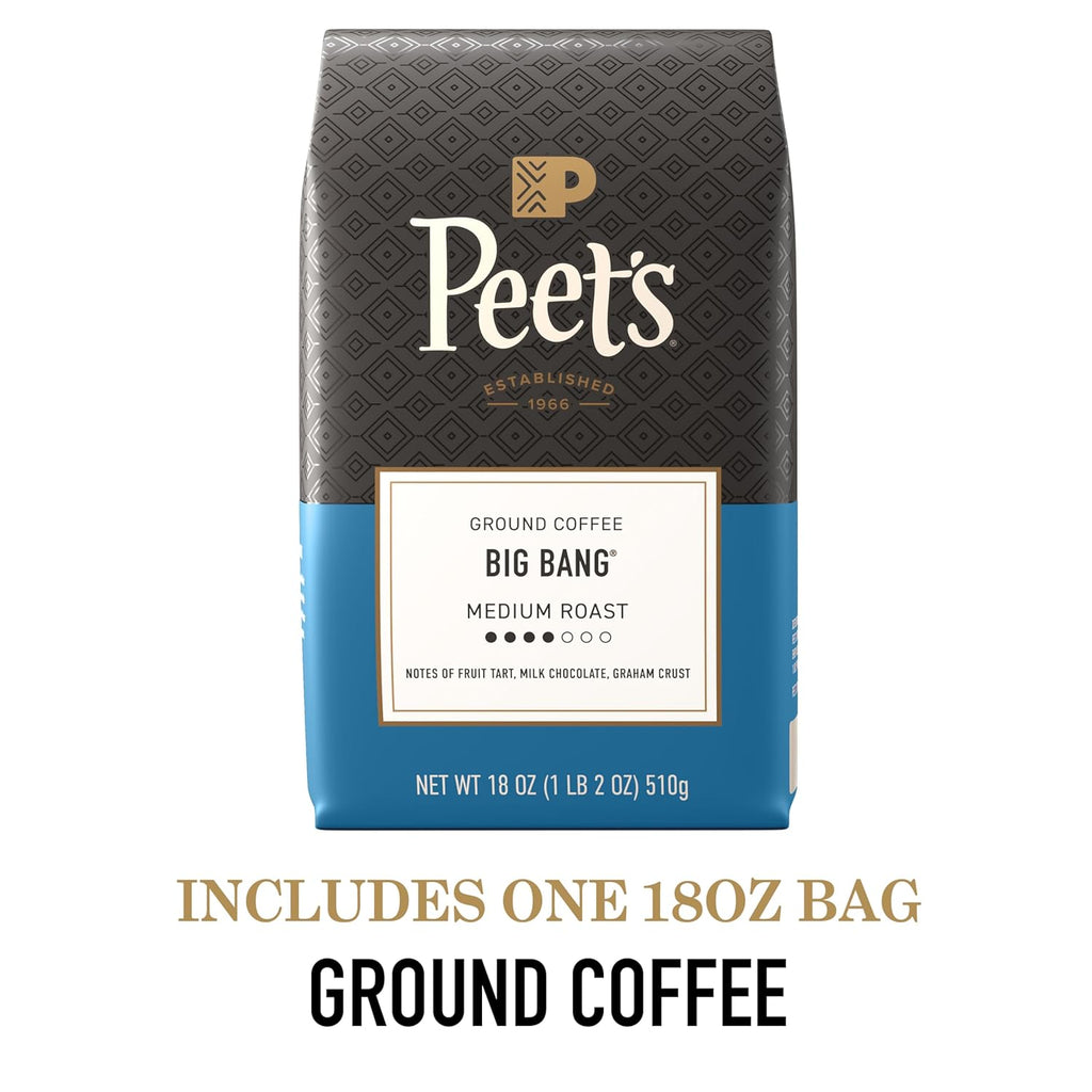 Peet's Big Bang 18 Ounce Medium Roast Ground Arabica Coffee Bag