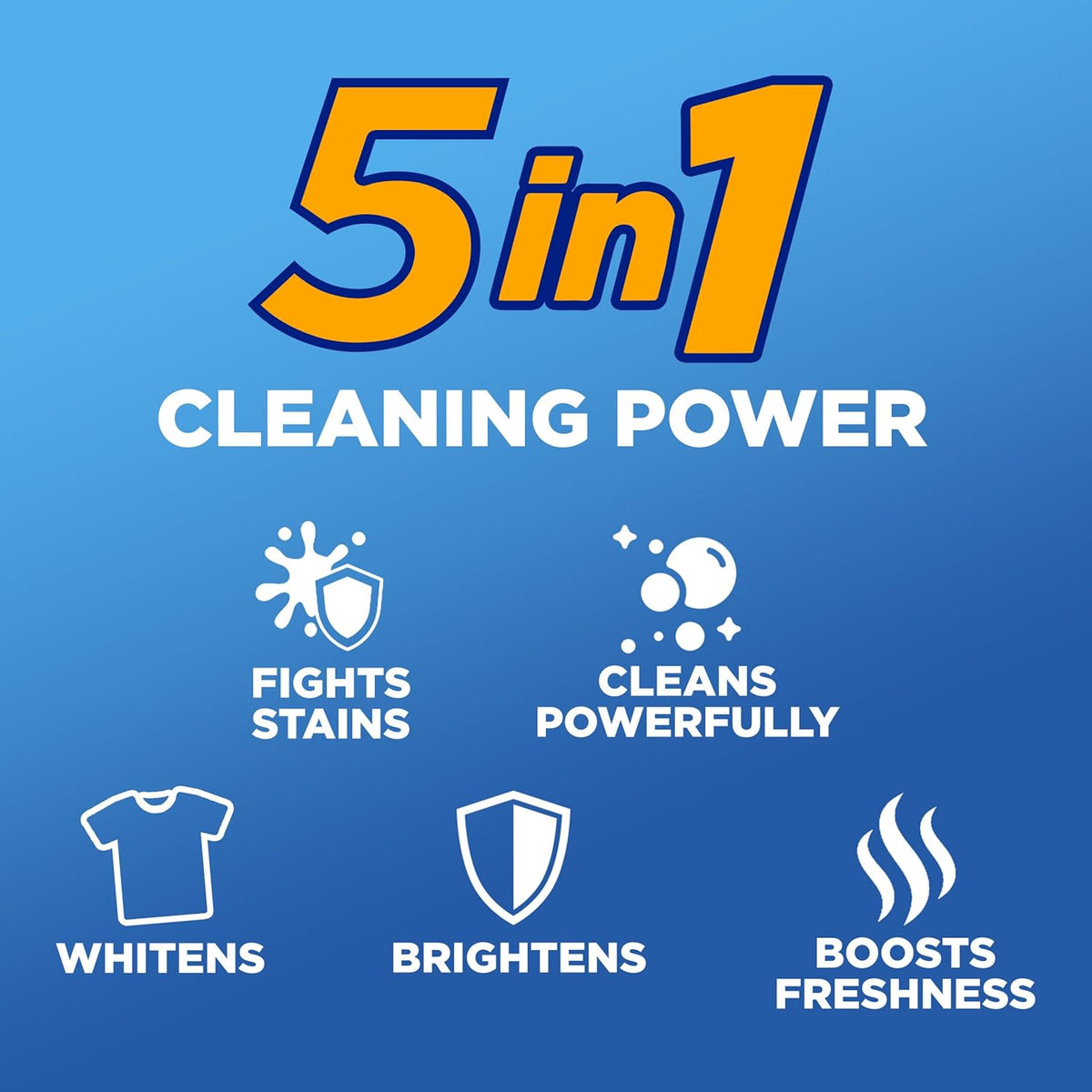 ARM & HAMMER Plus OxiClean Stain Fighters Liquid Laundry Detergent, Fresh Scent, 166.5 fl oz, 128 Loads