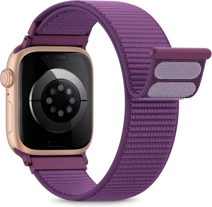Nylon Loop Sport Band Compatible with Apple Watch Bands 44mm 45mm 46mm 49mm 42mm for Women Men, iWatch Wrist Straps for Ultra 3 2, Se, Series 11 10 9 8 7, Breathable, Soft Band Ideal for Outdoor