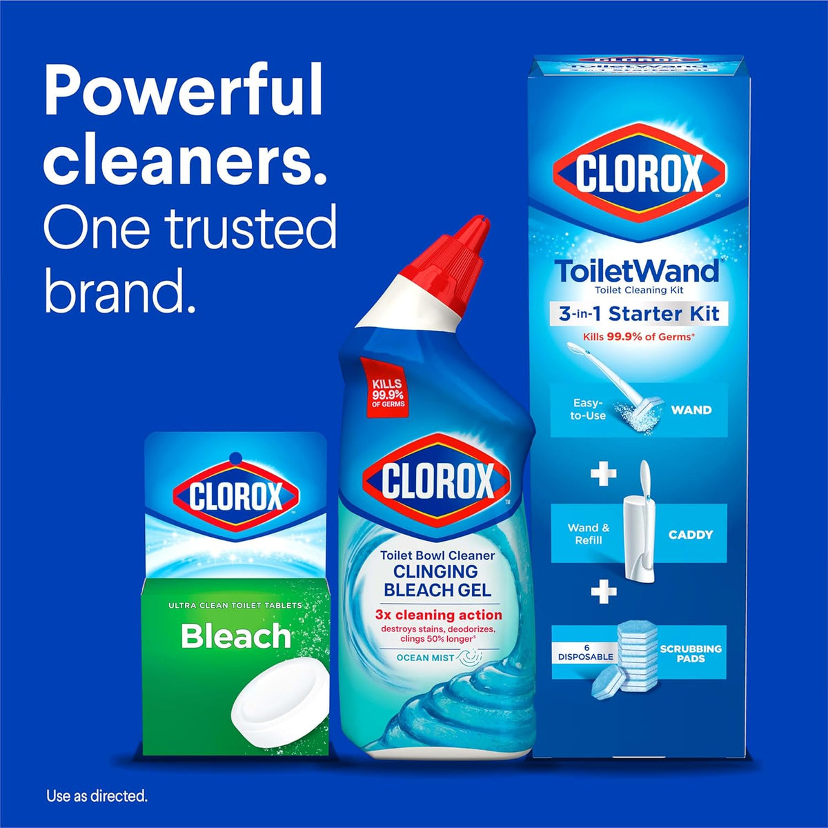 CLOROX Toilet Bowl Cleaner Clinging Bleach Gel, Ocean Mist, 24 Fl Oz, Pack of 2 (Package May Vary) - Rayz Mart