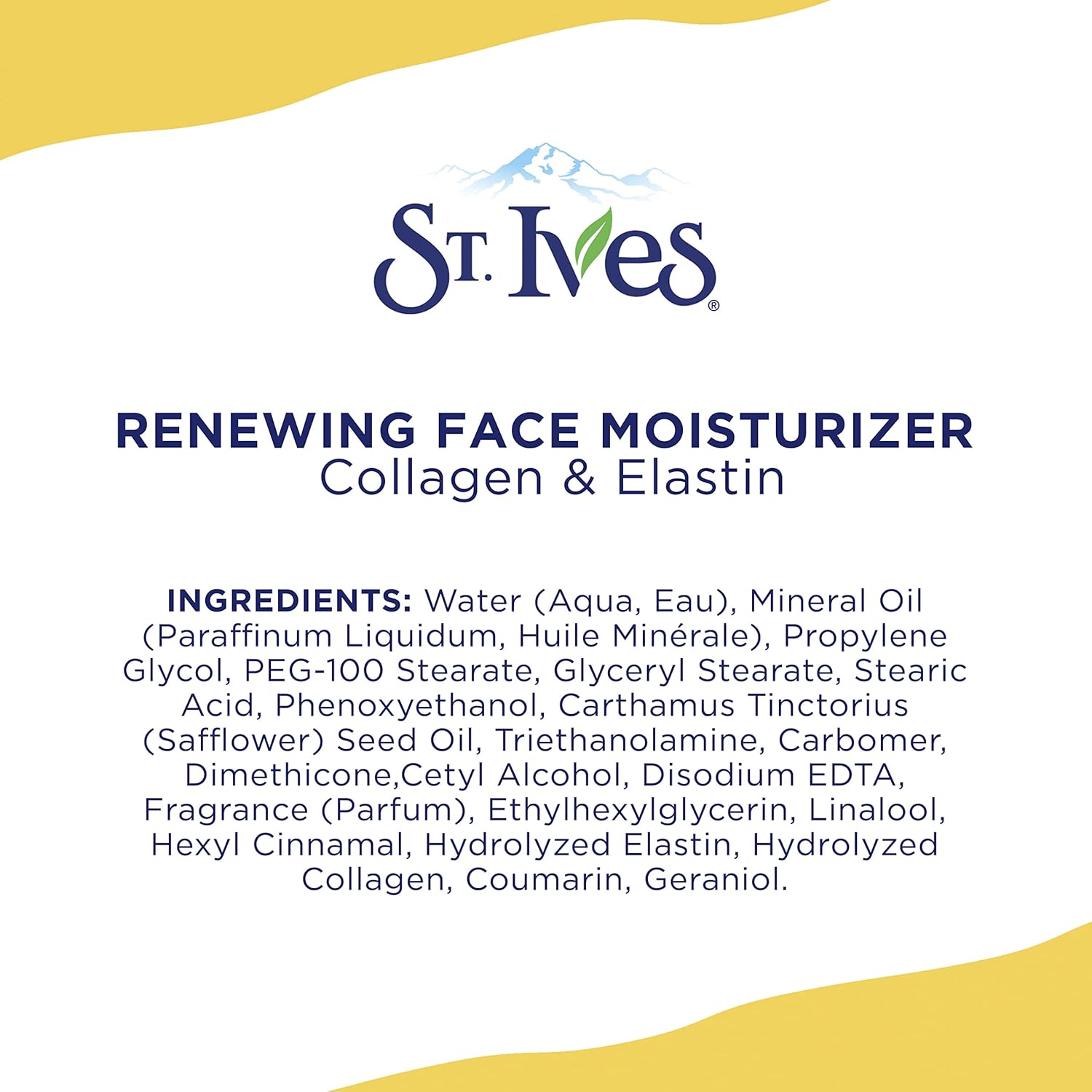 st. ives collagen elastin renewing facial moisturizer for dry skin, 10 oz, paraben free, cruelty free