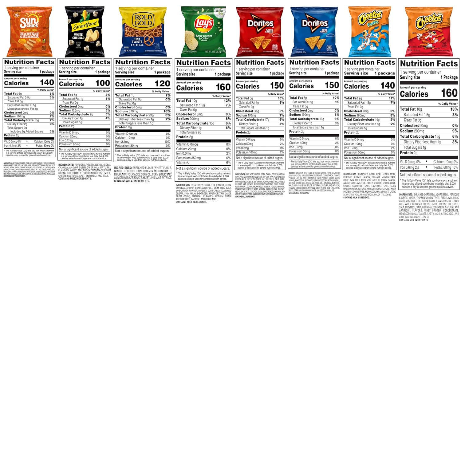 frito-lay fun times mix variety pack, 40 single serve favorites, assorted flavors, 8 count, assorted sizes, snack food