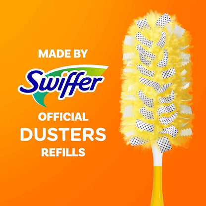 swiffer heavy duty feather & microfiber duster refill, 11-count, unscented, heavy duty alternative for dusting furniture and blinds