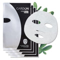 cardon korean charcoal beard care sheet masks with premium oil - 4 pack for hydration and anti-aging