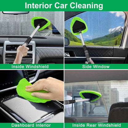 xin dell windshield cleaner tool extendable handle microfiber pads for car home window cleaning