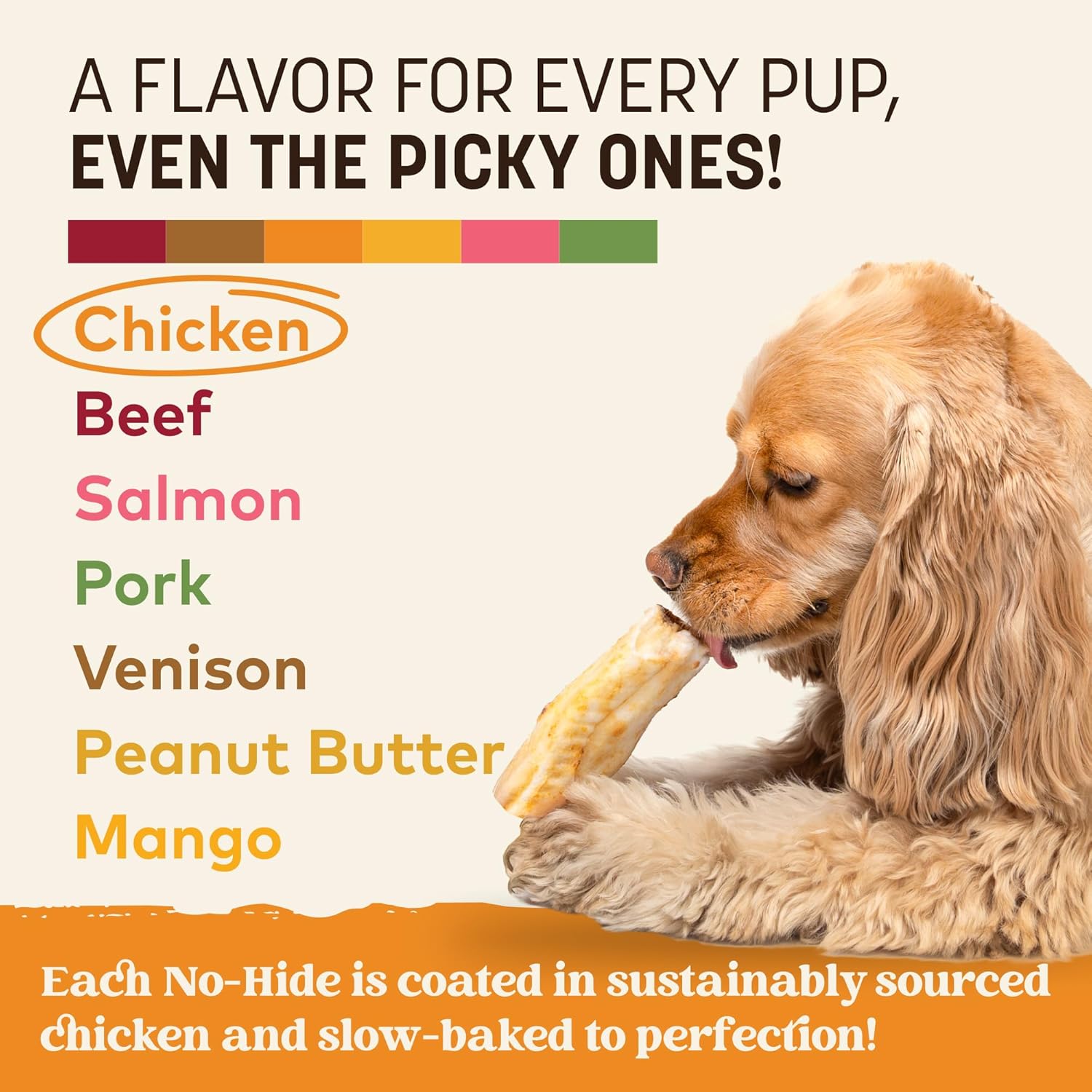 Earth Animal No Hide Chews for small dogs, 16-45 lbs, 6 count, chicken, rawhide free, long lasting