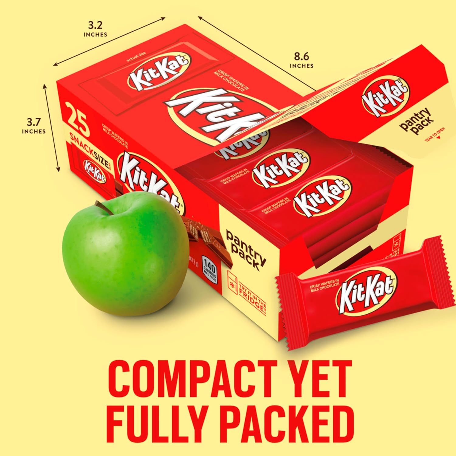 kit kat milk chocolate wafer snack size 25 pieces 12.25 oz pantry pack candy