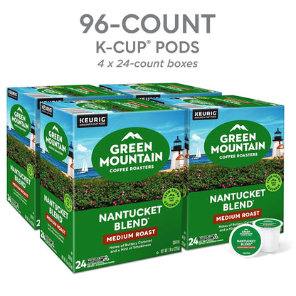 Green Mountain Coffee Nantucket Blend Medium Roast Keurig Single-Serve K-Cup Pods 96 Count