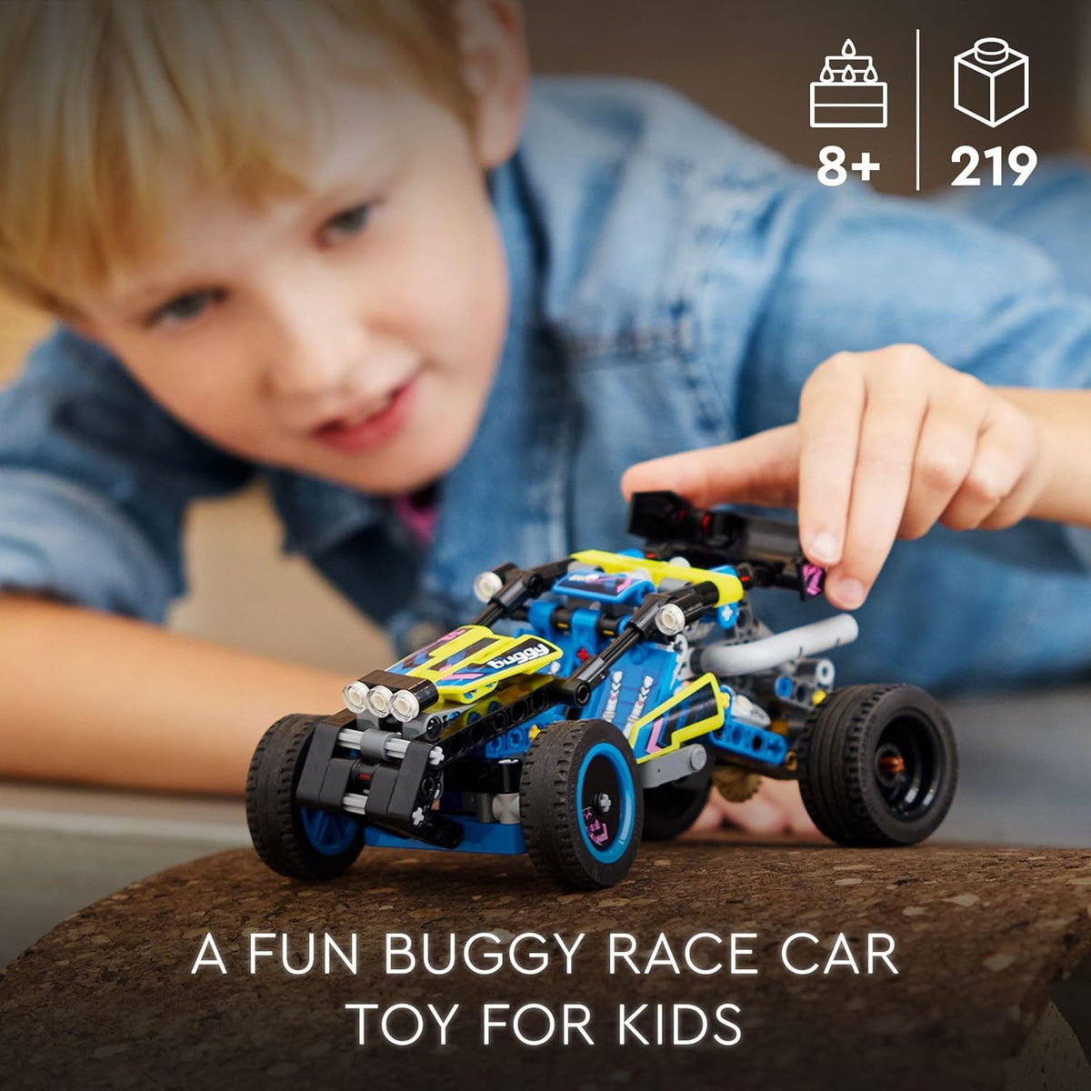 LEGO Technic Off-Road Race Buggy Buildable Car Toy, Cool Toy for 8 Year Old Boys, Girls and Kids who Love Rally Contests, Race Car Featuring Moving 4-Cylinder Engine and Working Suspension, 42164