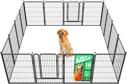FXW Rollick Unleashed Dog Playpen for Indoor, Yard, RV Camping, 24 inch 8 Panels for Small and Puppy Dogs, Black│Patented