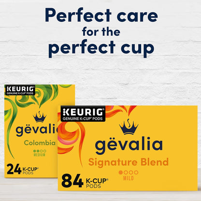 gevalia signature blend mild light roast k-cup coffee pods, 84-count box, kosher