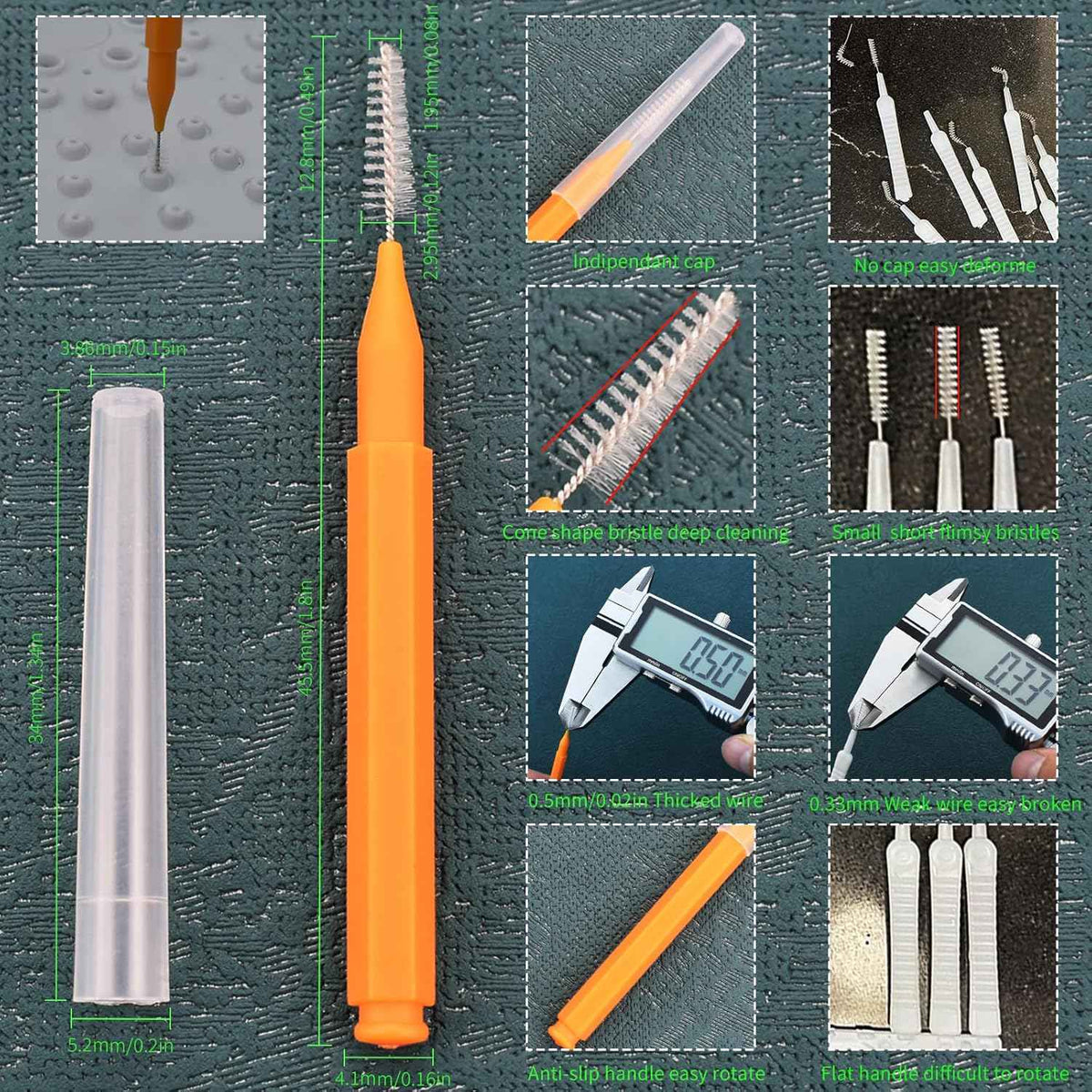Shower Head Cleaning Brush Tool, Small Crevice Cleaning Brush Anti Clogging for Bathroom Pipe & Car Washers