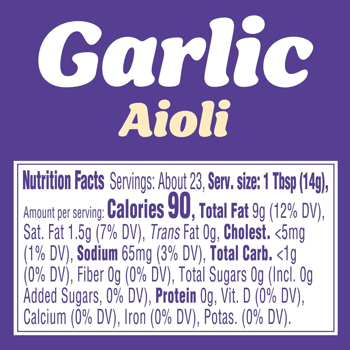 kraft mayo garlic aioli 12 oz bottle condiment