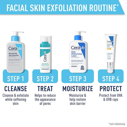 ceraVe Renewing Salicylic Acid Cleanser, 16 Ounce, Hyaluronic Acid, Niacinamide, Ceramides, Exfoliating Face Wash