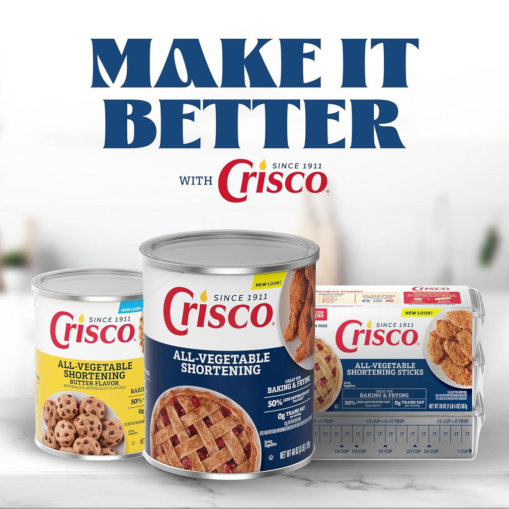 Crisco All-Vegetable Shortening, 6 Pounds, Blue for Baking, Frying, and Gluten-Free Recipes