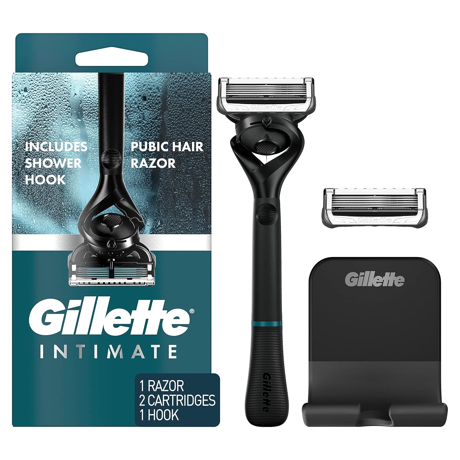 Gillette Intimate Razor for Men, Men’s Pubic Razors with 5-Blade Refills, Gentle and Easy to Use