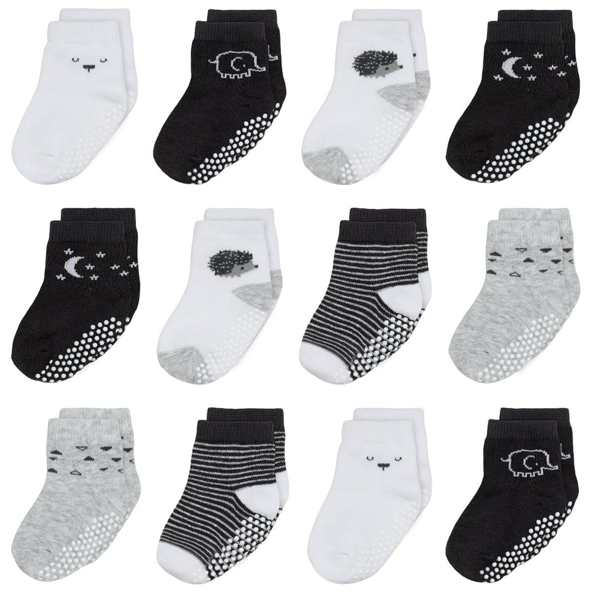 Mother's Choice Organic Cotton Baby Socks 0-6 Months, 12 pairs, Soft, Cozy, and Gentle Socks for Infants Girls and Boys