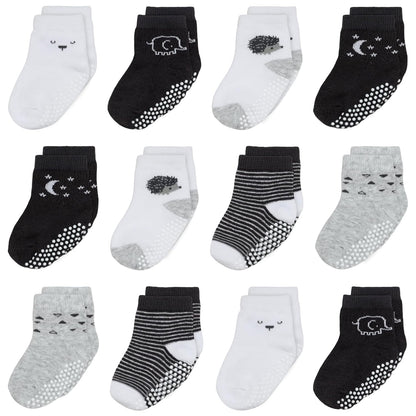 Mother's Choice Organic Cotton Baby Socks 0-6 Months, 12 pairs, Soft, Cozy, and Gentle Socks for Infants Girls and Boys
