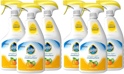 Pledge pH-Balanced Multisurface Cleaner Spray for Everyday Care, Fresh Citrus Scent, 25oz (Pack of 3)