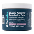 glycolic acid 20% resurfacing pads for face and body with vitamins b5 c e green tea calendula allantoin peel pads